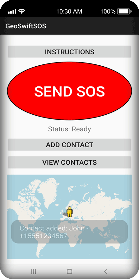 GeoSwiftSOS Contact Added