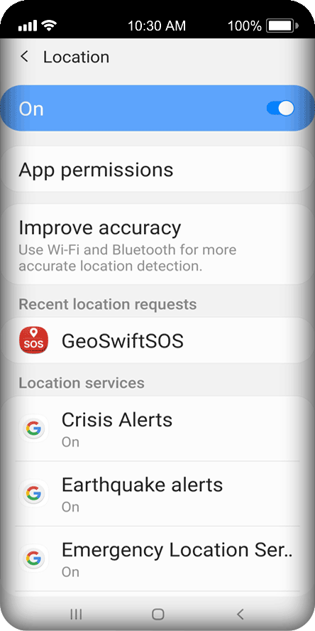 Location On Settings